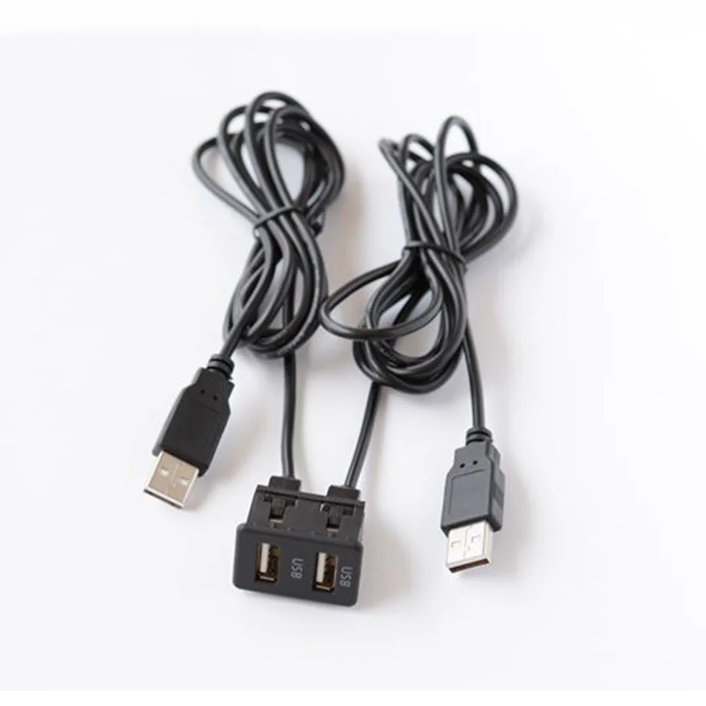 Кабель-удлинитель для зарядки автомобиля, лодки, мотоцикла, с двумя usb-интерфейсами, универсальный кабель для аккумулятора, разъемы, монтажная панель