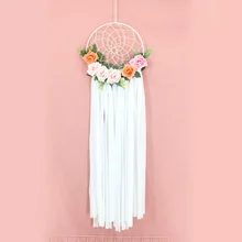 Ловец снов перо девушка стиль Хранитель снов ручной работы со струнным светильник инновационный домашний прикроватный настенный подвесно...(China)