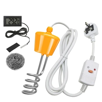 

3000W Bucket Water Heater Floating Water Heater Immersion ss Boiler with Leakage Protection Switch/Thermometer