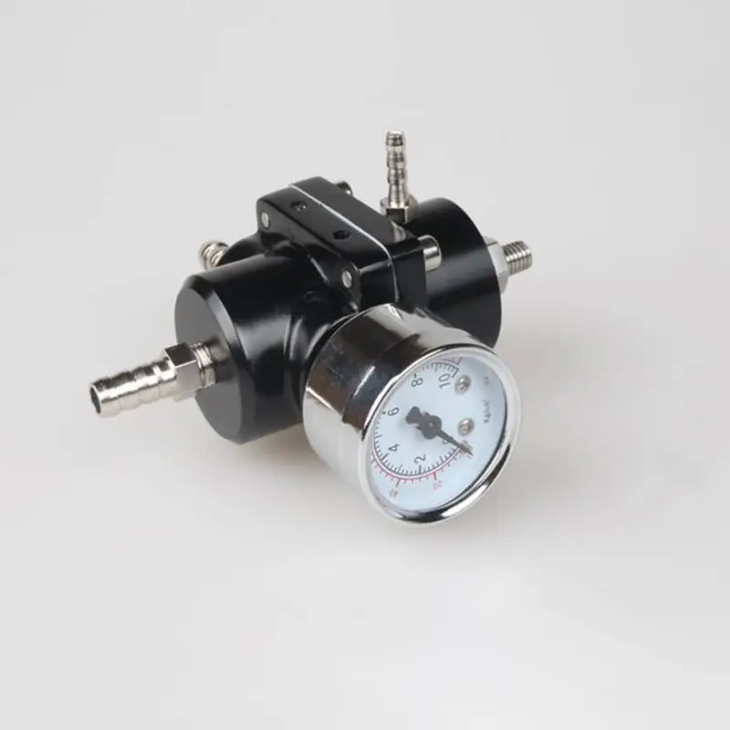 0 140PSI Universal Car Fuel Pressure Regulator With Gauge Adjustable