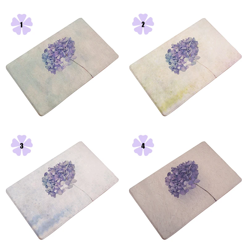 Carpet Entrance Welcome Mat Carpet Doormat Vintage Bouquet Printing Carpet Flannel Home Bathroom Kitchen Antislip Doormat