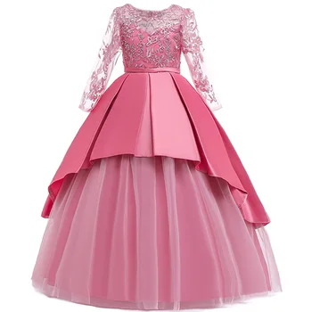 

2020 Ladies dress flower girl dress children wedding party kids clothes first communion princess ball gown vestido comunion