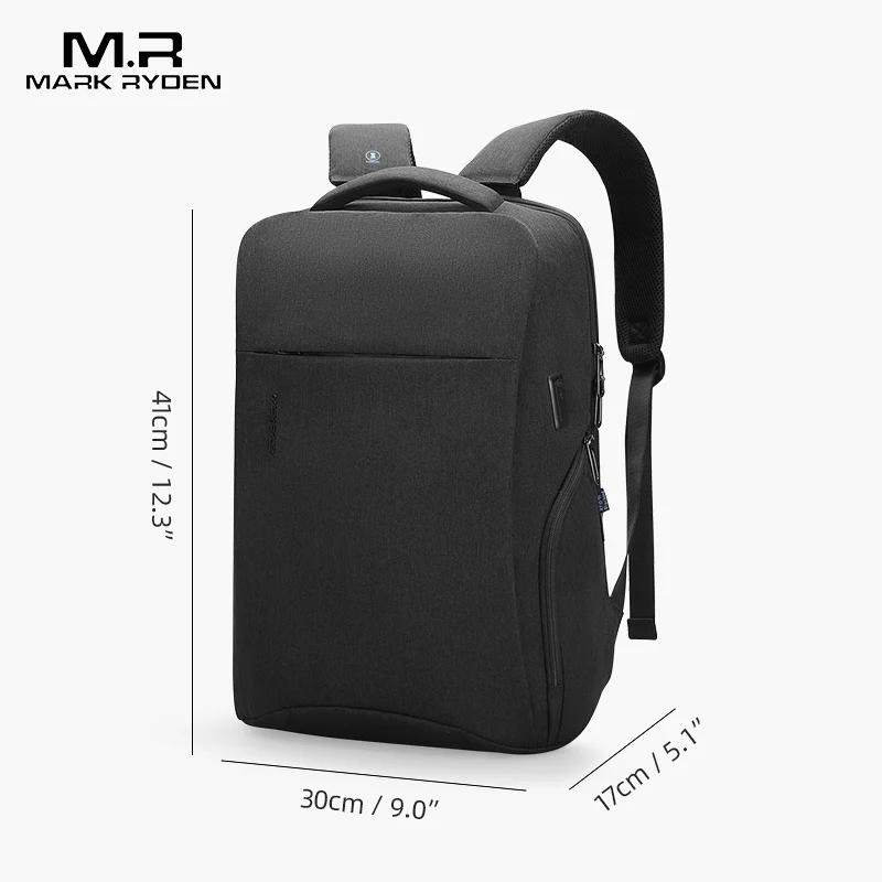 Mark Ryden 2021 New RFID Men Backpack YKK Zipper Water Resistant Bag 15.6 Inch Laptop Damping Shoulder Strap Raincoat Backpack