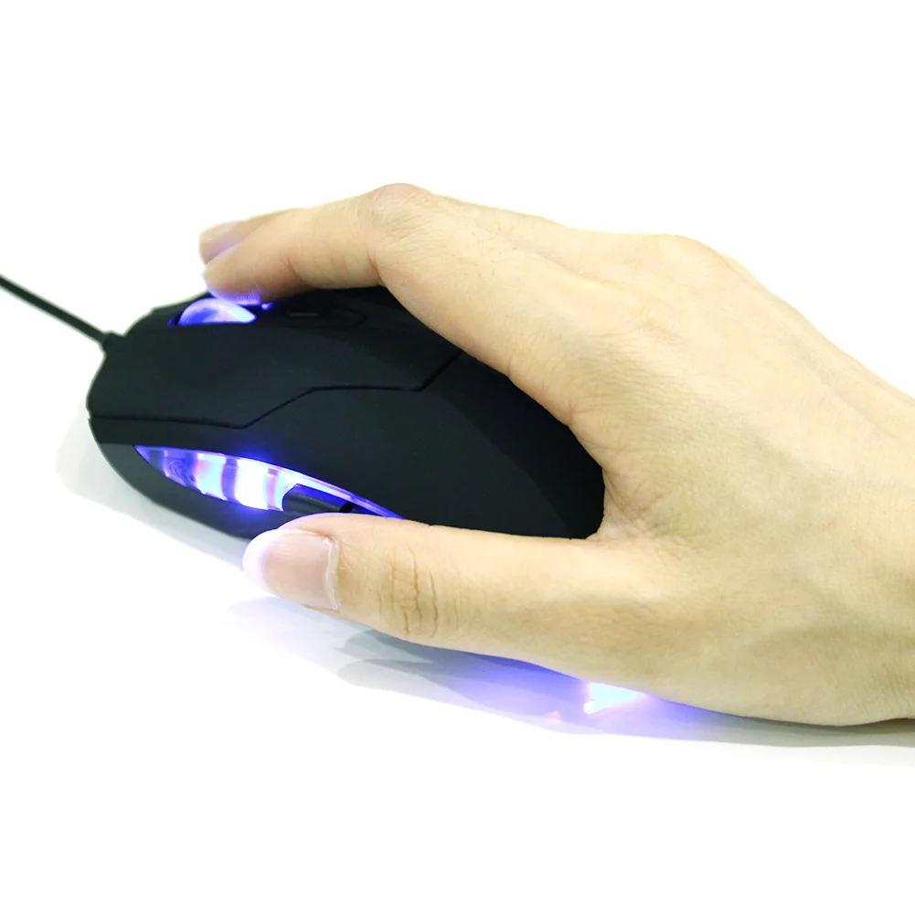 

LED USB Wired Gaming Mouse 6 Buttons Adjustable 2400 DPI Optical Computer Mice for Game Laptop VH99