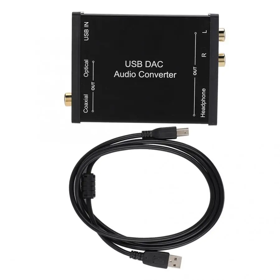 

Digital to Analog DAC Audio Converter USB Audio Sound Card coaxial/optical digital output and earphone output