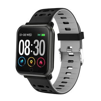 

P11 Ip68 Waterproof Smart Watch Fitness Tracker Heart Rate Blood Oxygen Pressure Calorie Sleep Monitor for Android Ios Gray