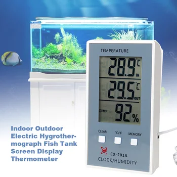 

With Probe Fish Tank Accurate Comfort Level Digital Display Outdoor Indoor Humidity Battery Powered Desktop Thermometer