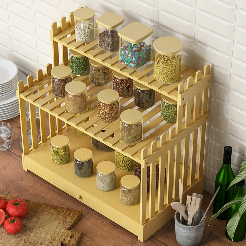 Bamboo Spice Rack Organizer 2 Tire Bottle Jar Holder » Planet Green Shop Hc88ddfea373f48eeab8de7b03d3e038ej » Planet Green Shop