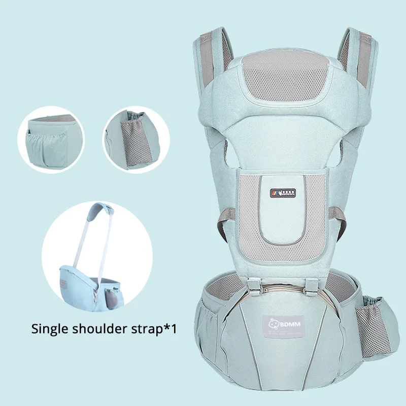 Honeylulu Baby Carrier кенгуру горизонтальный слинг для новорожденных силиконовая подушка Hipseat Многофункциональный всесезонный детский слинг - Color: G-4 season luxurious