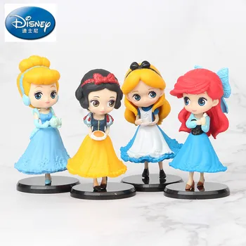 

4 types of Disney Princess series Snow White Mermaid Cinderella Alice Princess Alice doll decoration ornaments children toys
