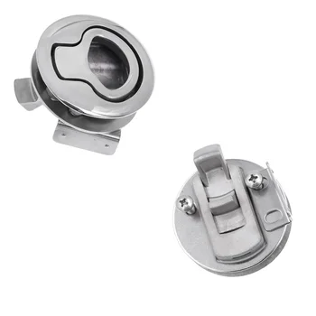 

Stainless Steel Marine Boat RV Flush Pull Slam Latch Mount Hatch Lift Key Door Lock Hardware Accessory