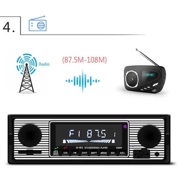 

Replacement Car MP3 Player Radio Stereo FM Set 87.5-108M USB 2.0 Retro 12V