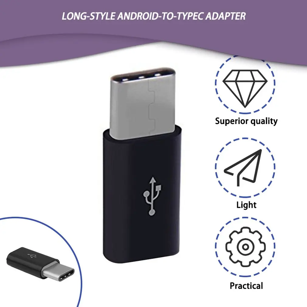 Universal USB 3.1 Type-C Connector to Micro USB Male to Female Converter Mini Portable USB-C Data Adapter Type C Device Android