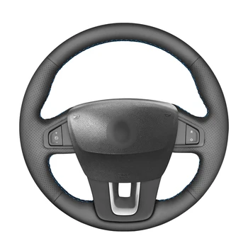 

Hand-sewing Black PU Artificial Leather Car Steering Wheel Cover for Renault Laguna 3 Latitude Renault Samsung SM5 SM7 2007-2012