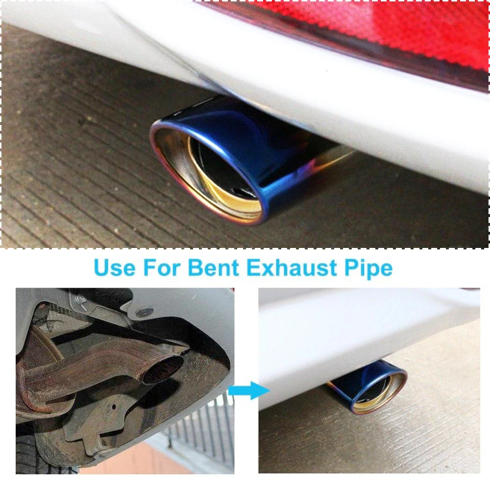 Car accessories tail throat exhaust pipe decoration for Ford Focus MK2 MK3 MK4 Fiesta Ecosport Mondeo Fusion kuga Escape car exhaust tail pipe