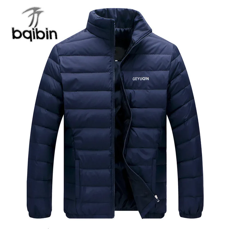 New 2021 Men's Down Jacket Autumn Winter Thin Ultra Light Warm Coat Business Casual Men Parka Outerwear #511 | Мужская одежда