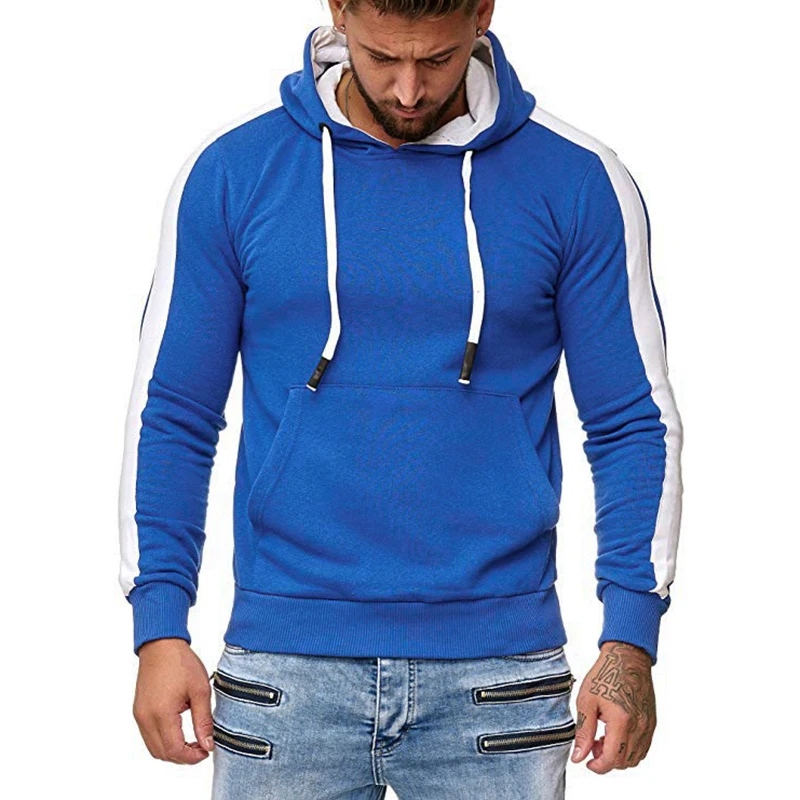 

eu size 3xl cotton pocket new casual hoodies sweatshirts men striped 2019 autumn slim fit gym hoodies for men