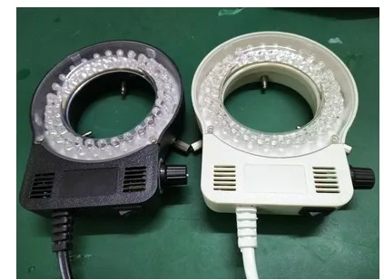 56 LED микроскоп синий белый кольцевой свет яркость регулируемая осветительная