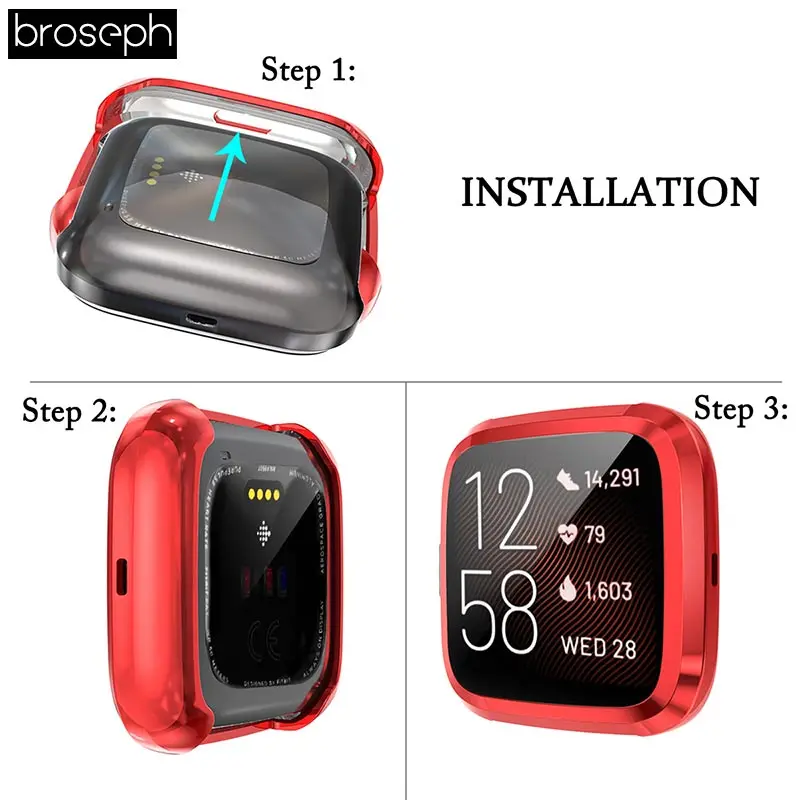 Чехол для часов для Fitbit Versa 2 мягкий ТПУ защитный чехол s Чехол Для Fitbit Watch ударопрочный Смарт-часы аксессуары
