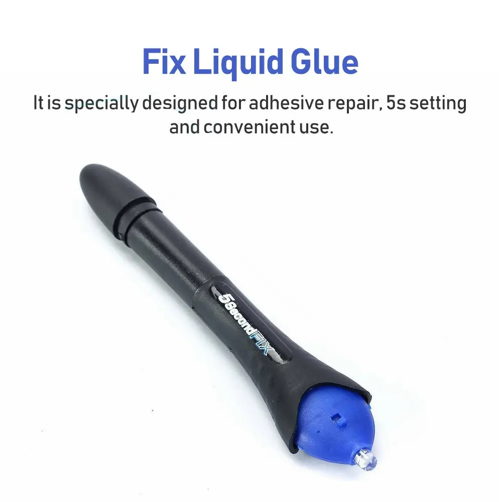 

5 Second Quick Fix Liquid Glue Pen Uv Light Repair Tool With Glue Super Powered Liquid Plastic Welding Compound Office Supplies