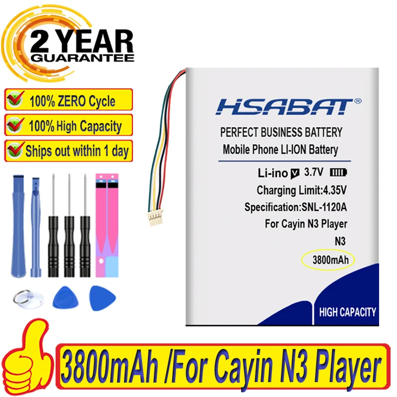 Топ бренд 100% новый аккумулятор 3800 мАч для Cayin N3 батареи игрока + Бесплатные