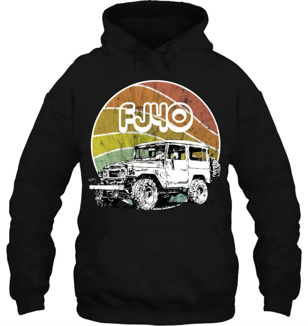 Мужская толстовка с капюшоном Toyota Landcruiser 70 стиль FJ40 Ретро Графический винтаж вентилятор Футболка для энтузиаста классическая женская уличная одежда