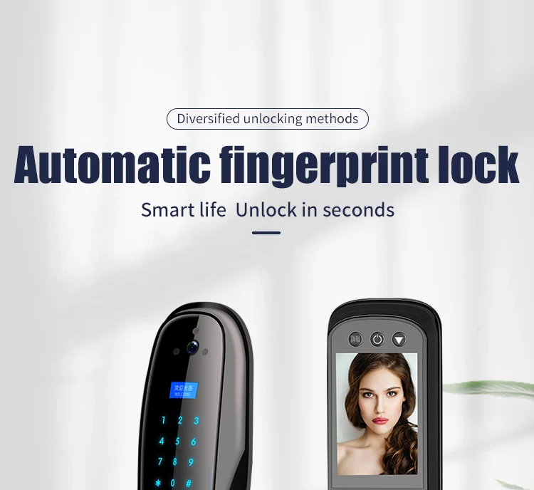 Fechadura da Porta Automática de Impressão Digital do Agregado Tuya Fechadura Senha Familiar Liga Alumínio Inteligente Remoto Eletrônico Bloqueio Appdoor 1 automática de impressão digital do agregado familiar