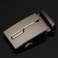 Width 3.5cm Men's Belt Buckle Silver Belt Head Alloy Belt Buckle DIY Leather Craft Automatic Buckle Business Pants Accessories