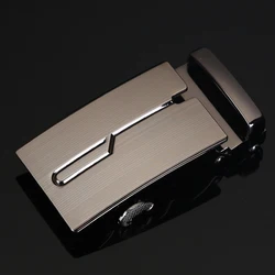 Largura 3.5cm fivela de cinto masculino cinto de prata cabeça liga fivela de cinto de couro diy artesanato fivela automática calças de negócios acessórios