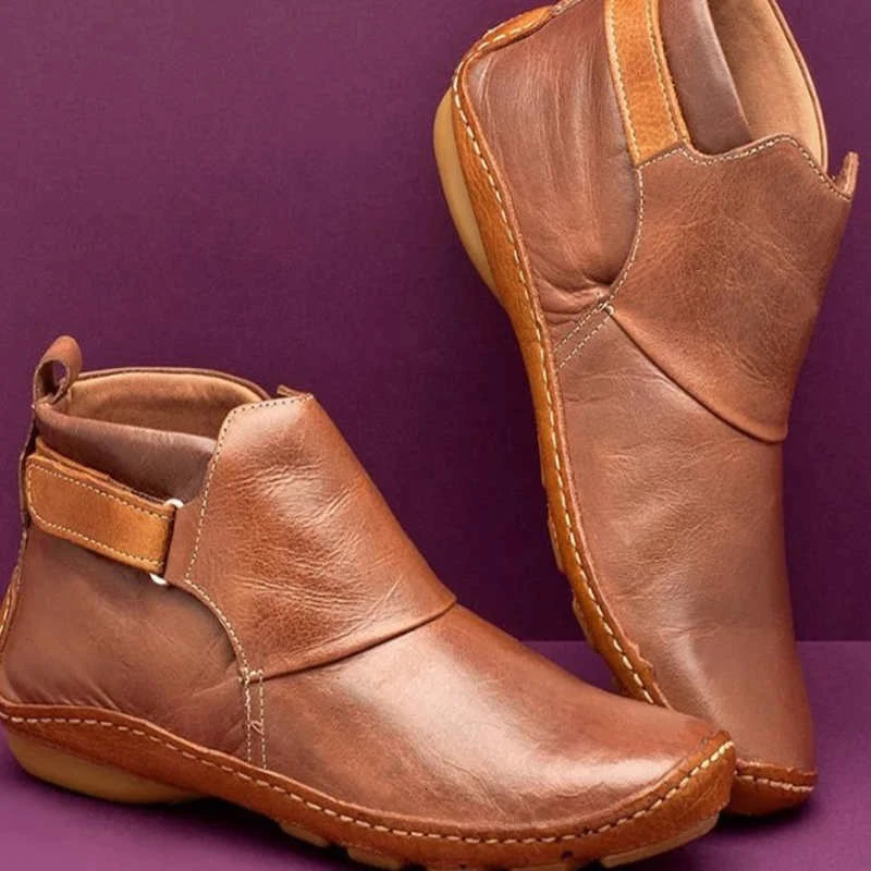 

Zapatos Mujer Botas Autumn Winter Warm Women Ankle Boots Square High Heels Leather Boots PU Leather Fashion Martin Boots