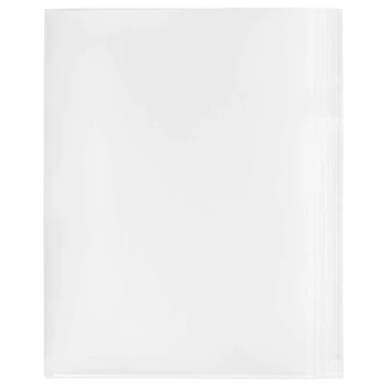 

30 Pieces A4 Transparent File Folder Transparent Project Bag L-Shaped Plastic Extension Folder Paper Clip Sleeve Sleeve