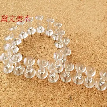 

2500pcs/lot transparent clear plastic push pin nail thumb tack for soft board home office school supplies