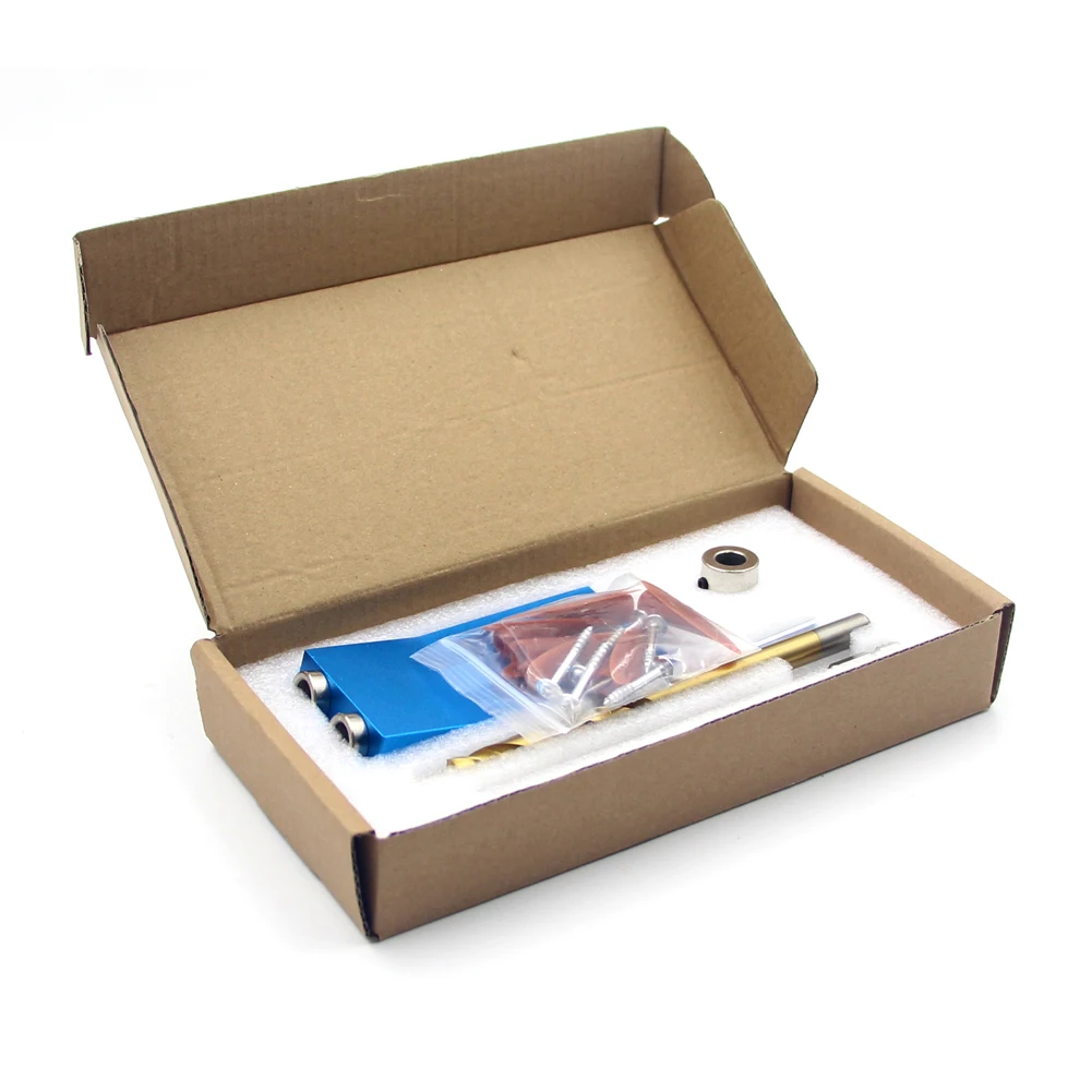 

Aluminum Alloy Pocket Hole Jig Kit Wood Dowel Jig Punch Locator Woodworking Drill Guide with 9.5mm Drill Bit