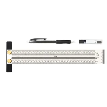 

High-precision Scale Ruler T-type Hole Ruler Stainless Woodworking Scribing Mark Line Gauge Carpenter Measuring Tool