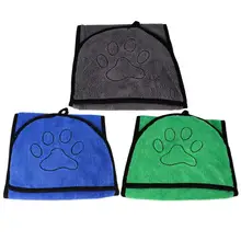 Собака Ванна микрофибра супер абсорбент Pet сушки полотенца-покрывала с карманами