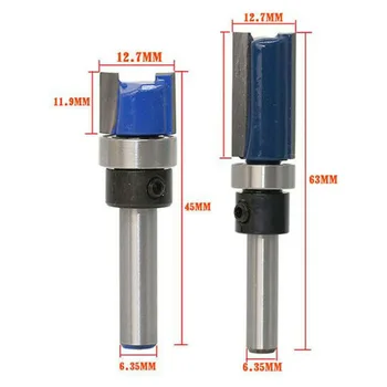 

Carbide Router Bit Woodworking 2Pcs 1/4inch Top Bearing Template Flush
