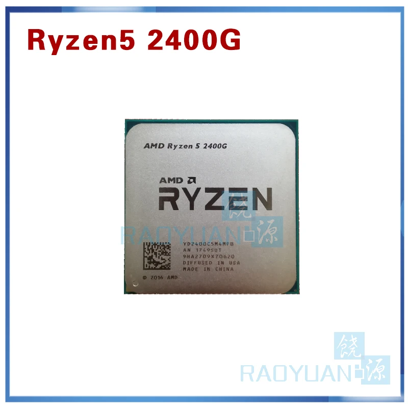 

AMD Ryzen 5 2400G R5 2400G 3.6 GHz Quad-Core Quad-Thread 65W CPU Processor YD2400C5M4MFB Socket AM4