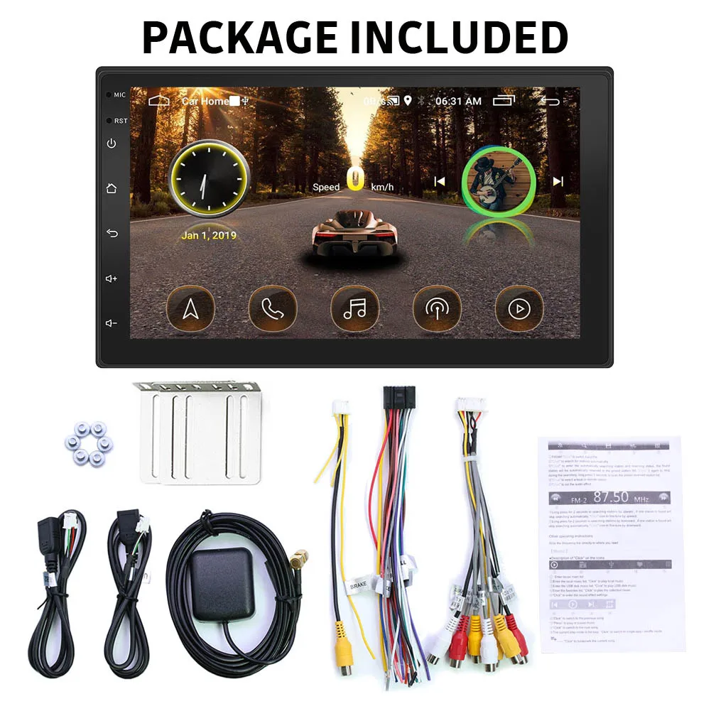 7 ''сенсорный мультимедийный Радио Стерео Bluetooth GPS FM Автомобильный MP5 плеер для