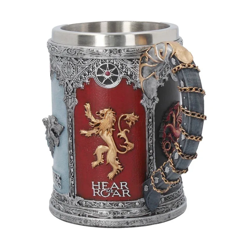 Игра престолов дом Старк кружка семь царств Кубок из нержавеющей стали 3D кофейная кружка, посуда чашка