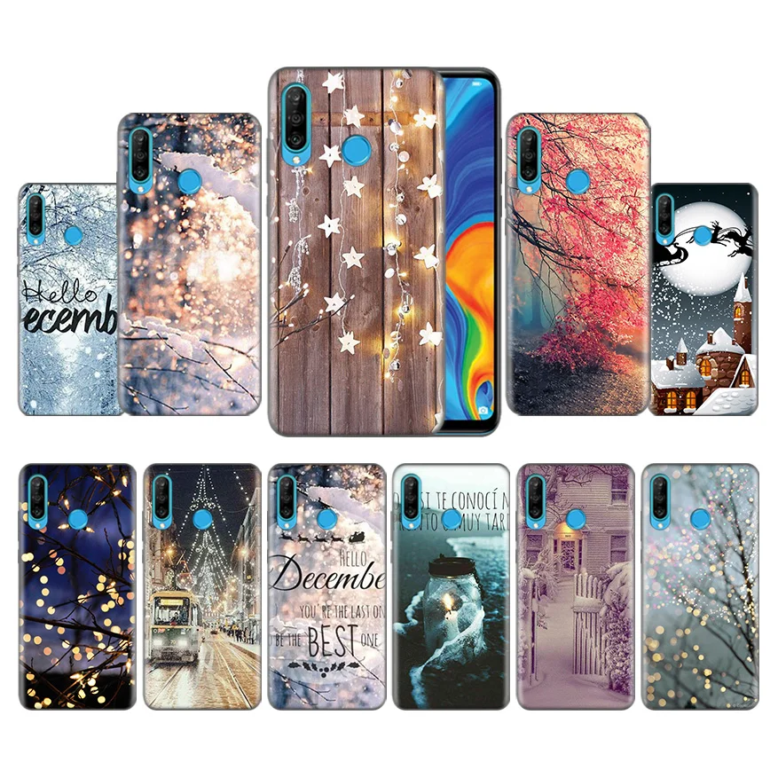 

Landscape Winter Light Snow Pattern Silicone Case Cover Capa for Huawei P30 P20 P10 P9 Lite Pro Mate 10 20 30 Lite Pro 2017 2019