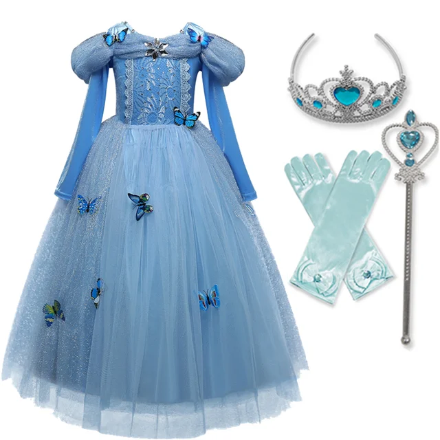 Girls Princess Costume For Kids Halloween Party Cosplay Dress Up Children Disguise Fille 6