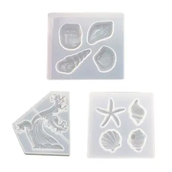 

Silicone Mold Sea Shell Starfish DIY Epoxy Resin Jewelry Making Pendant Decorati 634D