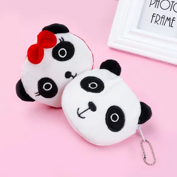 

Cute Panda Shape Plush Coin Purse Unisex Wallets Zipper Change Pouch for Children Kids Gift