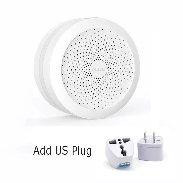 Add US plug Xiaomi Aqara хаб aqara шлюз с RGB светодиодный ночной Светильник умный рабочий с для Apple Homekit и xiaomi Smart home App - Цвет: Add US plug