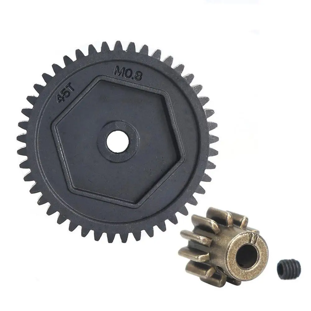 LeadingStar Harden Steel Spur Gear 45t 0 8 m 32p #8053 11t зубцы двигателя для 1/10 Rc модели Crawler Traxxas Trx-4 Trx4 Trx-6