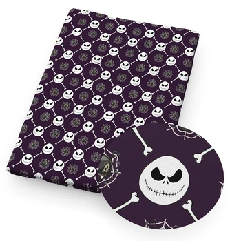 

50*140cm Halloween Printed Polyester Cotton Fabric for Tissue Kids Home Textile for Sewing Quilting Fat Quarters,c11655