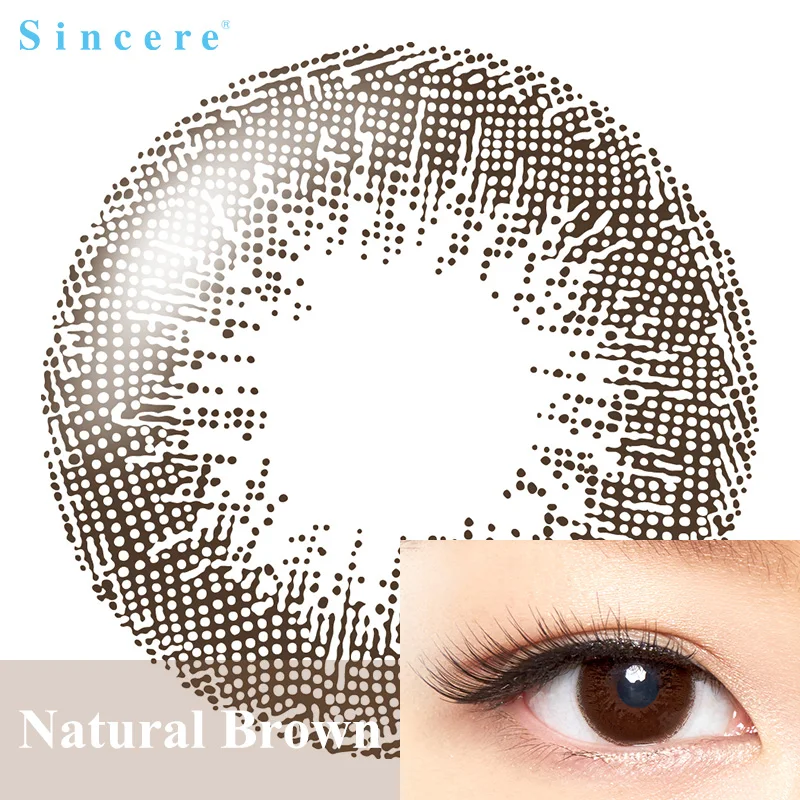 Natural Brown Контактные линзы коричневого цвета для глаз коррекция зрения уход за здоровьем ежемесячный бросок используется в течение 30 дней фирменные контактные линзы - Цвет: Natural Brown