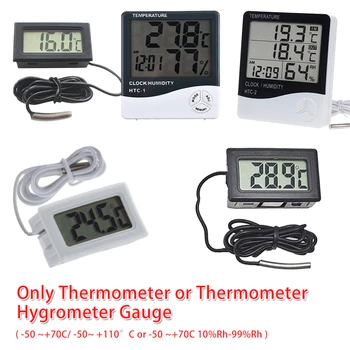 

LCD Display Meter Digital Thermometer Hygrometer for Freezer Cooler Aquarium Chiller 1M/ 2M Probe Indoor Outdoor Instrument