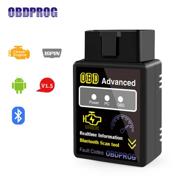 

OBDPROG elm327 Obd 2 Auto Scanner Fault Code Reader Engine Diagnosis For Android Bluetooth OBDII Auto Diagnostic Tool