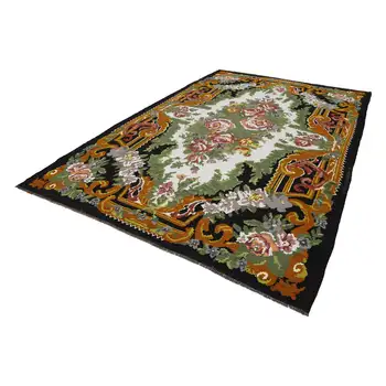 

247x390 Cm Black Handmade Vintage Moldovan Rugs Rug-8x13 Ft